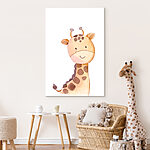 Wandbilder Cartoon Giraffenkopf