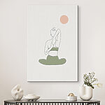 Wandbilder Frau in Yoga-Pose sitzend