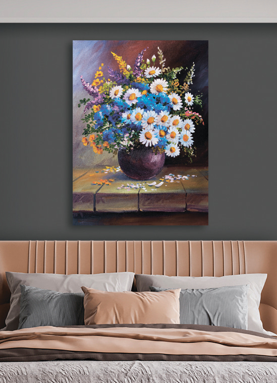 Gemälde von Blumen in einer Vase Wandbilder Gemälde von Blumen in einer Vase