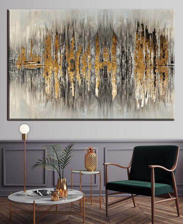 Abstrakte Stadtlandschaft mit reflektierender Symmetrie Wandbilder Abstrakte Stadtlandschaft mit reflektierender Symmetrie