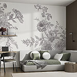 Fototapeten Komplizierte florale Bleistiftskizze