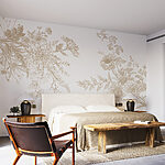 Fototapeten Komplizierte florale botanische Illustration