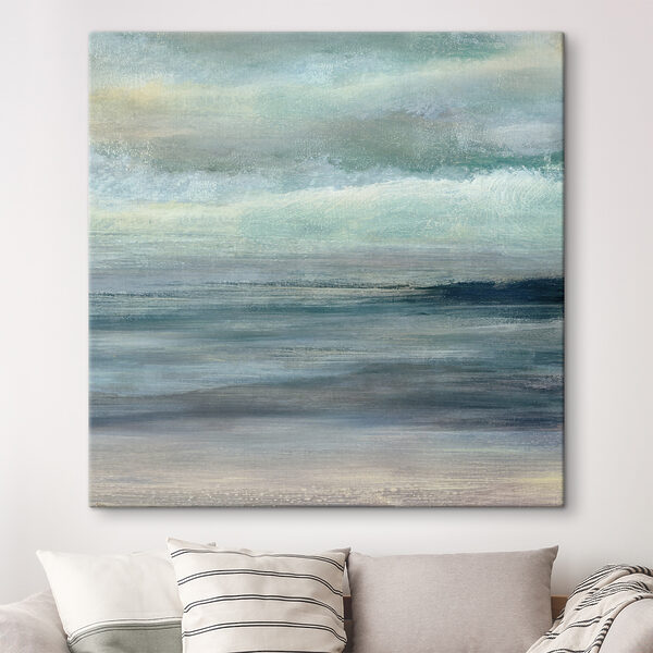 Neblige Meereslandschaft mit sanften Wellen Wandbilder Neblige Meereslandschaft mit sanften Wellen