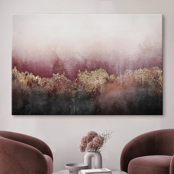 Abstrakte Landschaft mit strukturierten Akzenten Wandbilder Abstrakte Landschaft mit strukturierten Akzenten