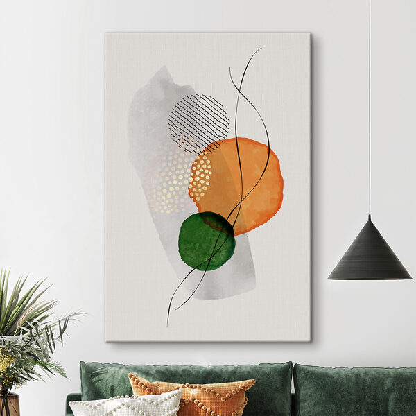 Grüner Kreis mit schwarzen Linien Wandbilder Grüner Kreis mit schwarzen Linien