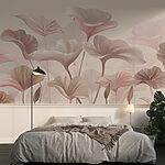 Fototapeten Elegantes, pastellfarbenes Blumenmuster.
