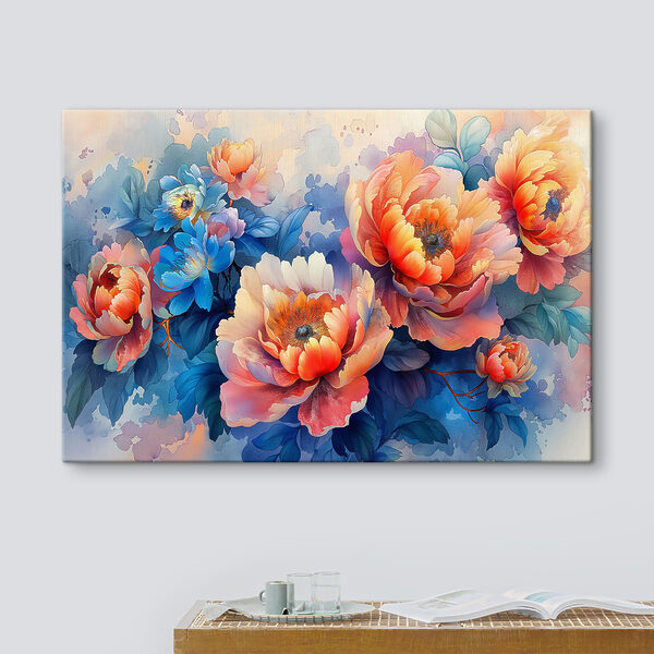 Lebendige Blüten in Aquarelltönen Wandbilder Lebendige Blüten in Aquarelltönen