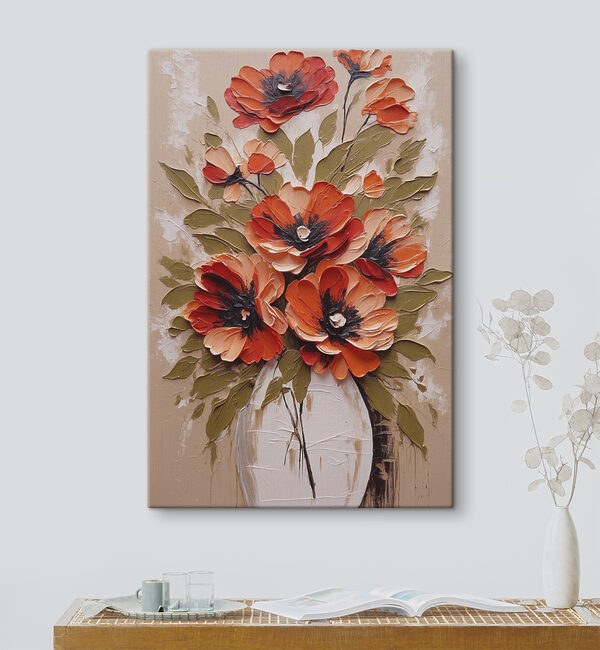 Gemälde von Blumen in einer Vase Wandbilder Gemälde von Blumen in einer Vase