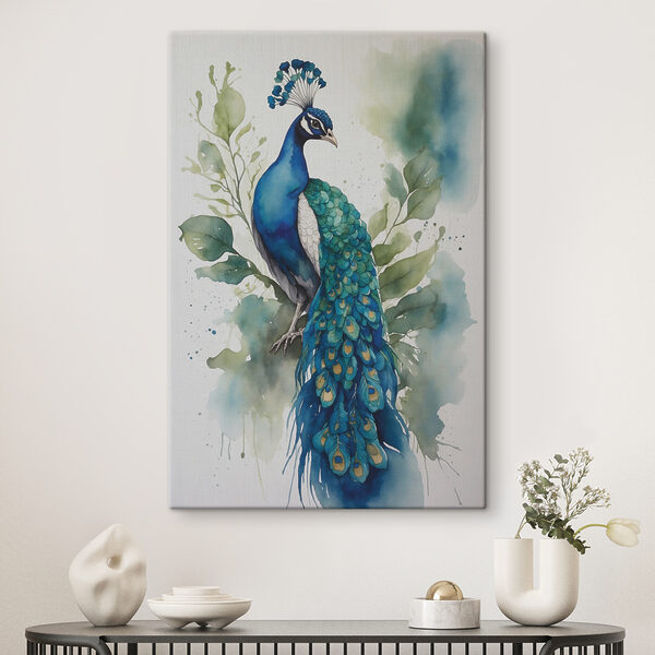 Aquarell eines Pfaus Wandbilder Aquarell eines Pfaus