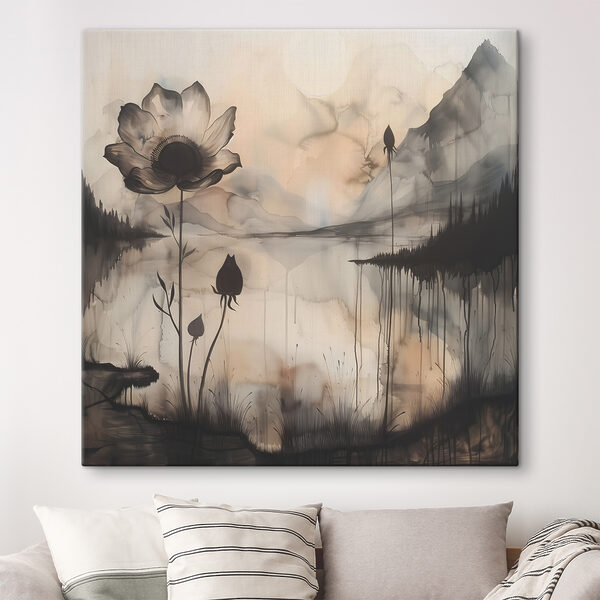 Schwarze und weiße Blume Wandbilder Schwarze und weiße Blume