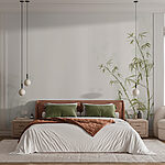 Fototapeten Bambusdesign auf hellem Hintergrund