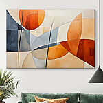 Wandbilder Ein orange-graues Kunstwerk