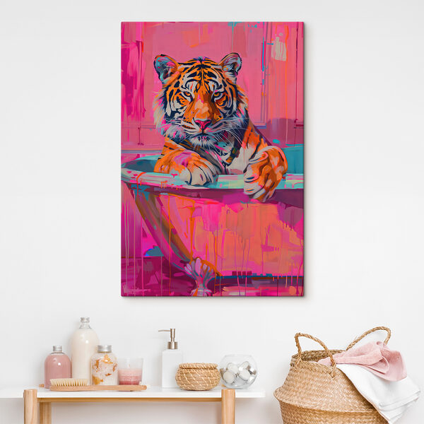 Tiger in der Wanne Wandbilder Tiger in der Wanne