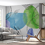 Fototapeten Grüne und blaue Kunst