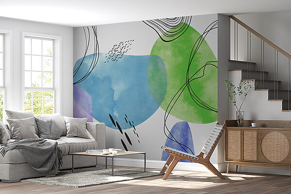 Grüne und blaue Kunst Fototapeten Grüne und blaue Kunst