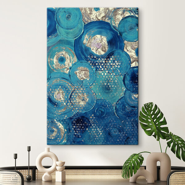 Blauer und silberner Kreis Wandbilder Blauer und silberner Kreis