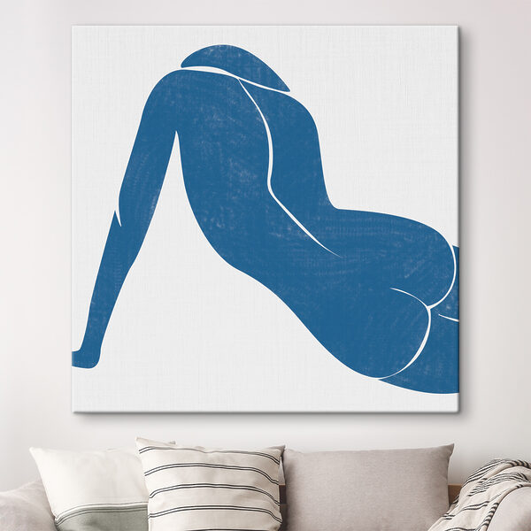 Blaue Zeichnung einer Frau Wandbilder Blaue Zeichnung einer Frau