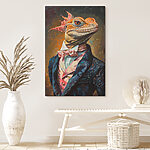 Wandbilder Elegante Eidechse in elegantem Gewand