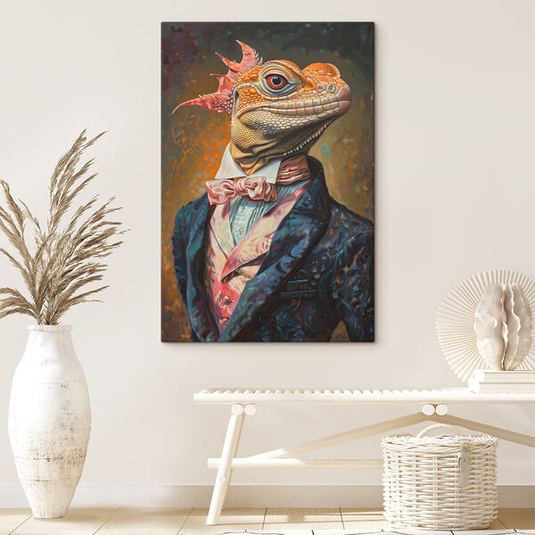 Elegante Eidechse in elegantem Gewand Wandbilder Elegante Eidechse in elegantem Gewand