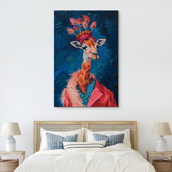 Giraffe mit Hut Wandbilder Giraffe mit Hut