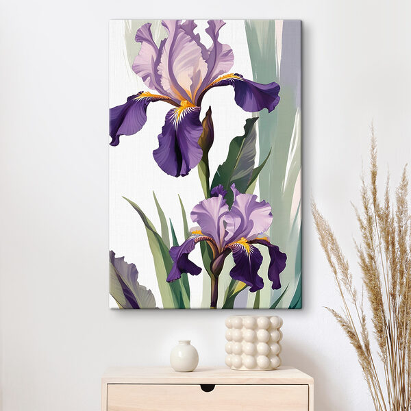 Person hält eine lila Blume Wandbilder Person hält eine lila Blume