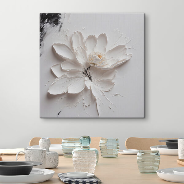 Elegante weiße Blume mit Textur Wandbilder Elegante weiße Blume mit Textur