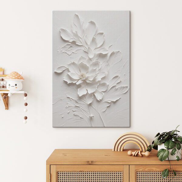 Zartes weißes Blumendesign Wandbilder Zartes weißes Blumendesign