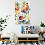 Wandbilder Aquarellmalerei einer Tasse Tee