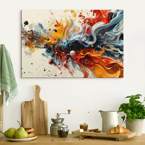 Weißer Ball mit gelber Mitte Wandbilder Weißer Ball mit gelber Mitte