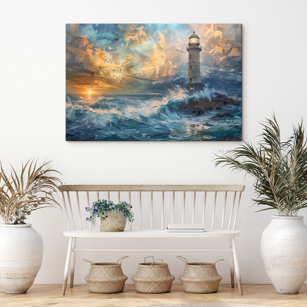 Leuchtturm im Meer Wandbilder Leuchtturm im Meer