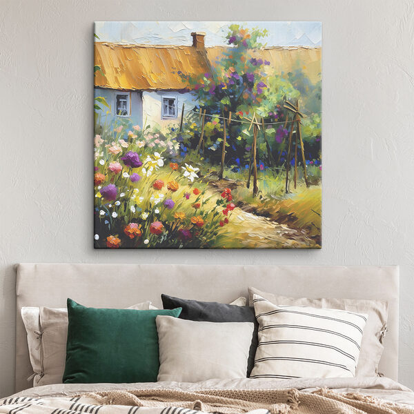 Cottage Garden blüht im Sonnenlicht Wandbilder Cottage Garden blüht im Sonnenlicht