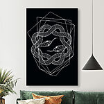 Wandbilder Schwarz-weiße Zeichnung einer Schlange