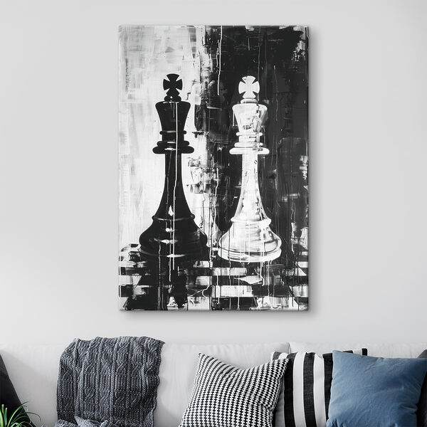 Schwarz-Weiß-Gemälde eines Leuchtturms Wandbilder Schwarz-Weiß-Gemälde eines Leuchtturms