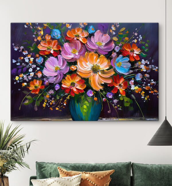 Gemälde von Blumen in einer Vase Wandbilder Gemälde von Blumen in einer Vase