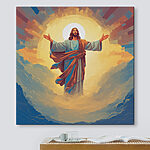 Wandbilder Mann mit langen Haaren und Bart