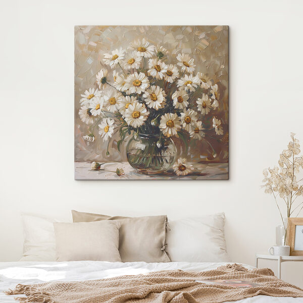 Blumenstrauß aus Gänseblümchen in Vase Wandbilder Blumenstrauß aus Gänseblümchen in Vase