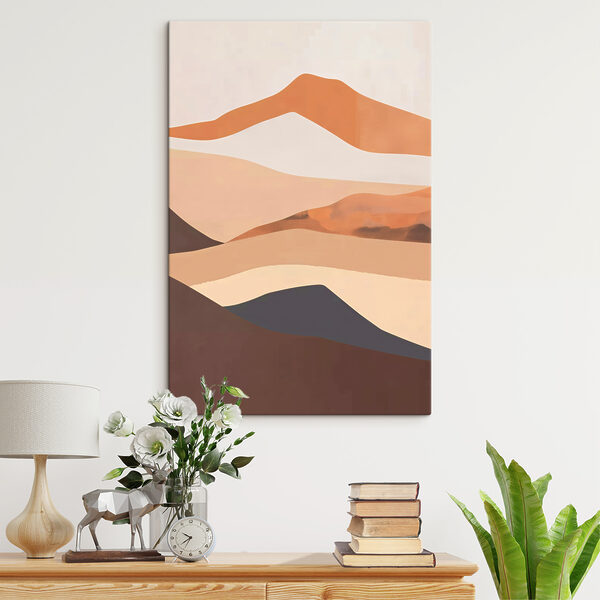 Abstrakte Wüstenlandschaft mit Hügeln Wandbilder Abstrakte Wüstenlandschaft mit Hügeln