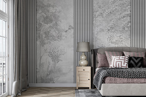 Fototapeten Fototapeten Baum mit Blättern und Pflanzen (Artikelnummer: w00670v3)