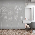 Fototapeten Weiße Löwenzahnblüte