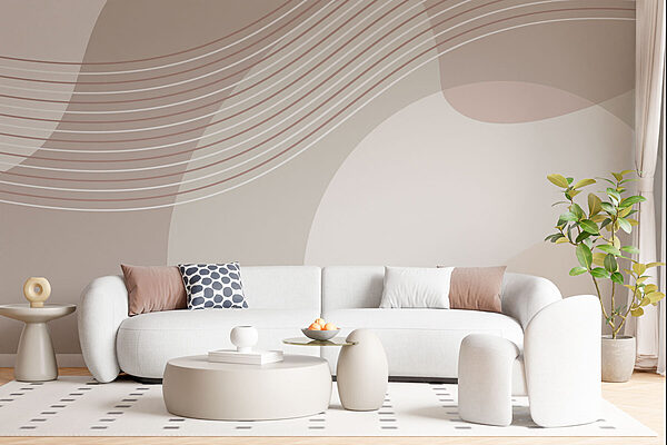 Elegante abstrakte Linien und Kurven Fototapeten Elegante abstrakte Linien und Kurven