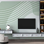 Fototapeten Grüner und weißer Hintergrund