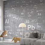 Fototapeten Weißer Buchstabe auf grauem Hintergrund