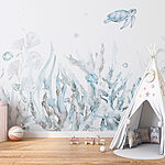 Fototapeten Ruhige Unterwasserszene mit Schildkröte