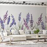 Fototapeten Gruppe violetter Blumen