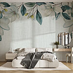Fototapeten Elegante florale Randgestaltung Illustration