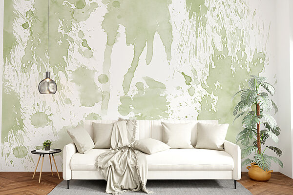 Aquarellgeflüster auf der Leinwand Fototapeten Aquarellgeflüster auf der Leinwand