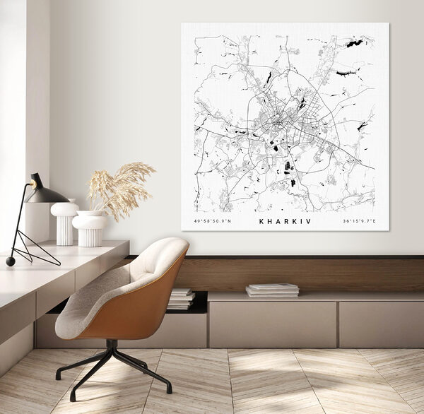 Karte einer Stadt Wandbilder Karte einer Stadt