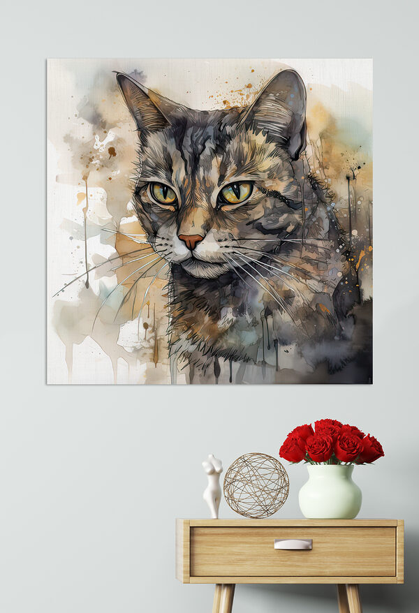 Katze mit gelben Augen Wandbilder Katze mit gelben Augen