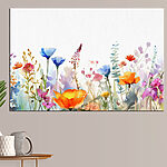 Wandbilder Aquarellmalerei von Blumen