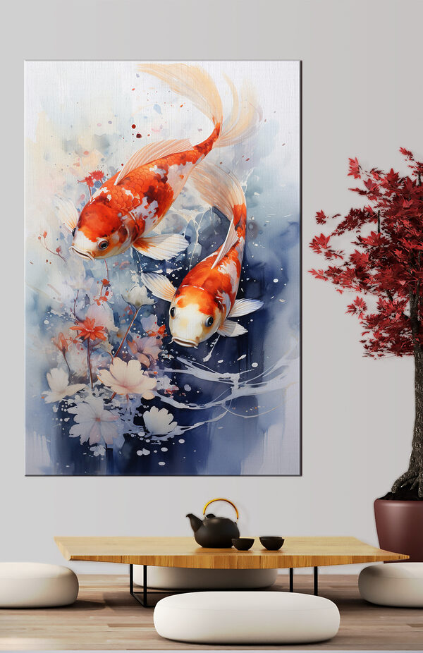 Ein Paar Fische schwimmt im Wasser Wandbilder Ein Paar Fische schwimmt im Wasser